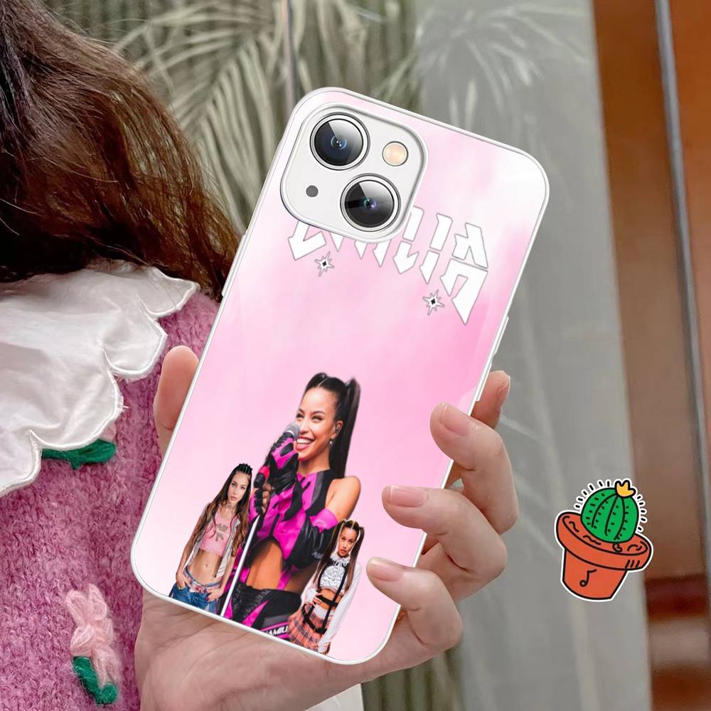 Emilia Mernes Mp3 Phone Case Tempered Glass For iphone 14 13 12 11 Pro Mini XS MAX 14Plus X XS XR Fundas