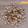 100/200PCS 15mm Wood Alphabet, Mini A-Z Alphabet Wood Chip Unfinished Wood Chip Shape For DIY Craft Letter Scrapbooking