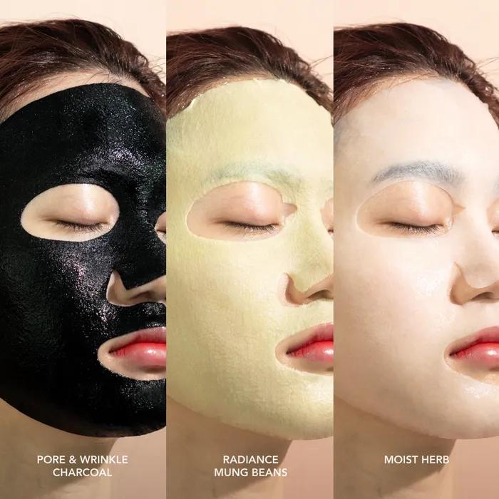 [30 sheets cross-set] Aliwon moisture soothing moisturizing mask pack 4 types planning set (mung bean/herb/charcoal/kombucha)