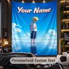 Personalized Wall Tapestry,Naruto Custom Printed Name, Fabric Wall Art For Indoor Room Backdrop