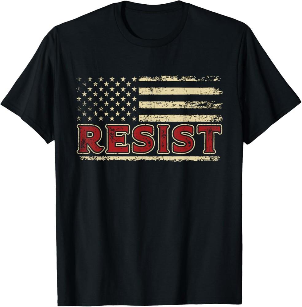 

American Flag Shirts For Men Women Resist T-Shirt Unisex T-Shirt XXL