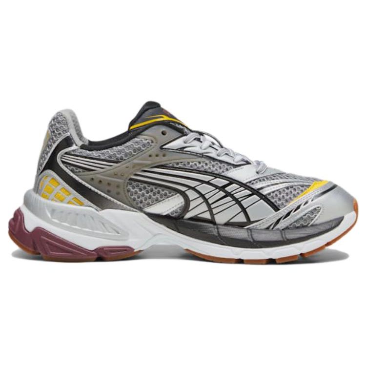 Puma Velophasis Phased - Silver Burgundy Yellow Unisex Sneakers Black White 389365-05