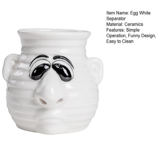 Egg White Separator Funny Egg Yolk Separator Tool Ceramic Novelty Kitchen Gadget for Baking Halloween Thanksgiving Christmas Gifts