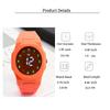 Fashion simple personality round luminous dial women's electronic wrist watch, suitable for daily wear, Christmas and other holi