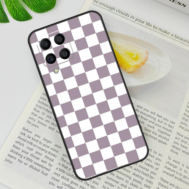 Checkerboard Checkered Board Case For Samsung Galaxy M13 M11 M12 M14 M15 M06 M16 M36 M56 M31 M53 M32 M52 M35 M55 M34 M54