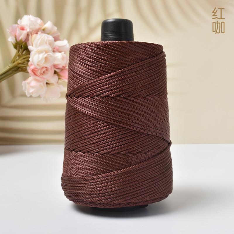 

Легкая пряжа из ледяного шелка для летних DIY ручного плетения, шляпа от солнца, сумка, обувь, подушка, крафтовая веревка, полая шерсть для вязания крючком, подушка