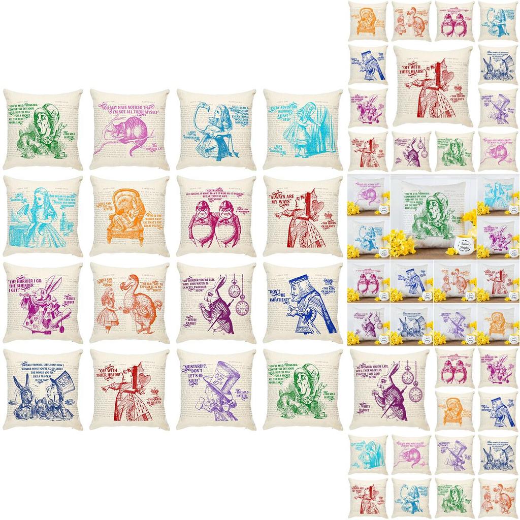 Elegant Alice In Wonderland Cushion Mad Hatter Pillow Perfect For Christmas Gift And Home Decoration