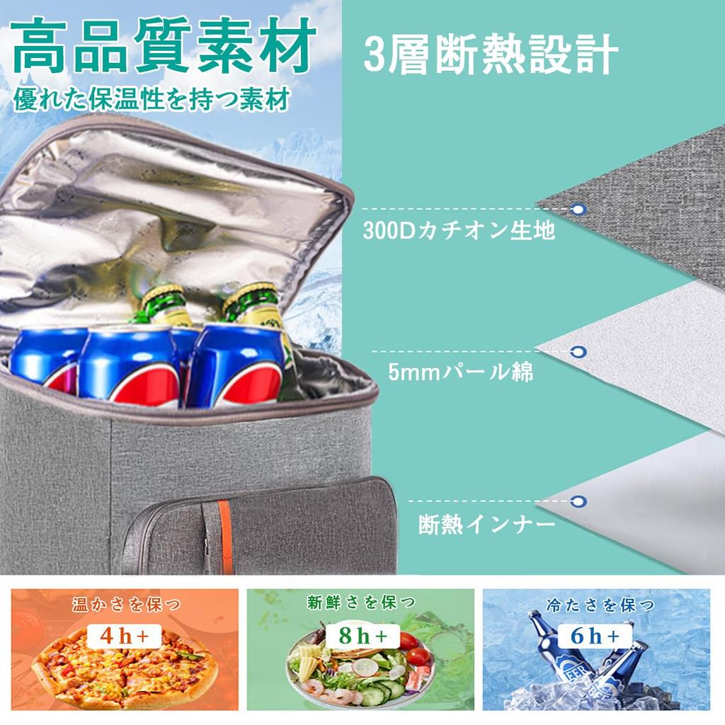 AnT Insulated Backpack Cooler 20L Extra Thick Handbag and Shoulder Suitable for Various Occasions Such As Outdoor and Box, Foldable, Compact,
