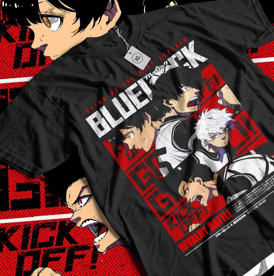 Blue Lock Tshirt Kunigami Rin Itoshi Barou Shouei Meguru Bachira Shirt Black S