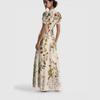 New hot-selling European and American style short-sleeved cardigan printed dress women's fashion slim dress