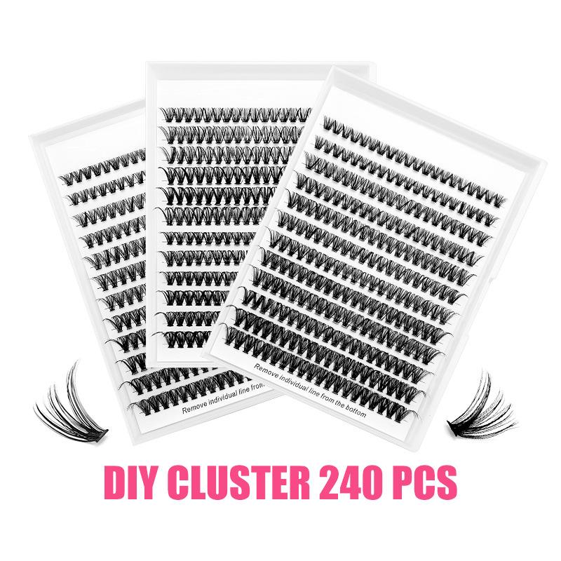 Single Cluster False Eyelashes European and American Thick Large Capacity Hot Melt Hair