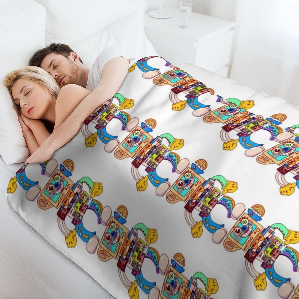 Bear Alpha Rubber Throw Blanket Flannel Fleece Soft Warm Throw Blanket