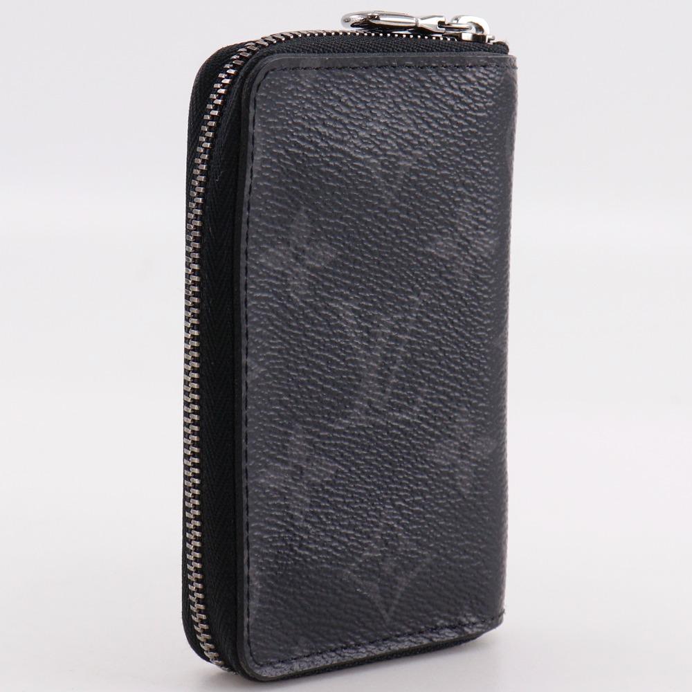 LOUIS VUITTON Zippy Coin Purse Vertical Coin Purse M81662 Monogram Eclipse black PVC mens Used