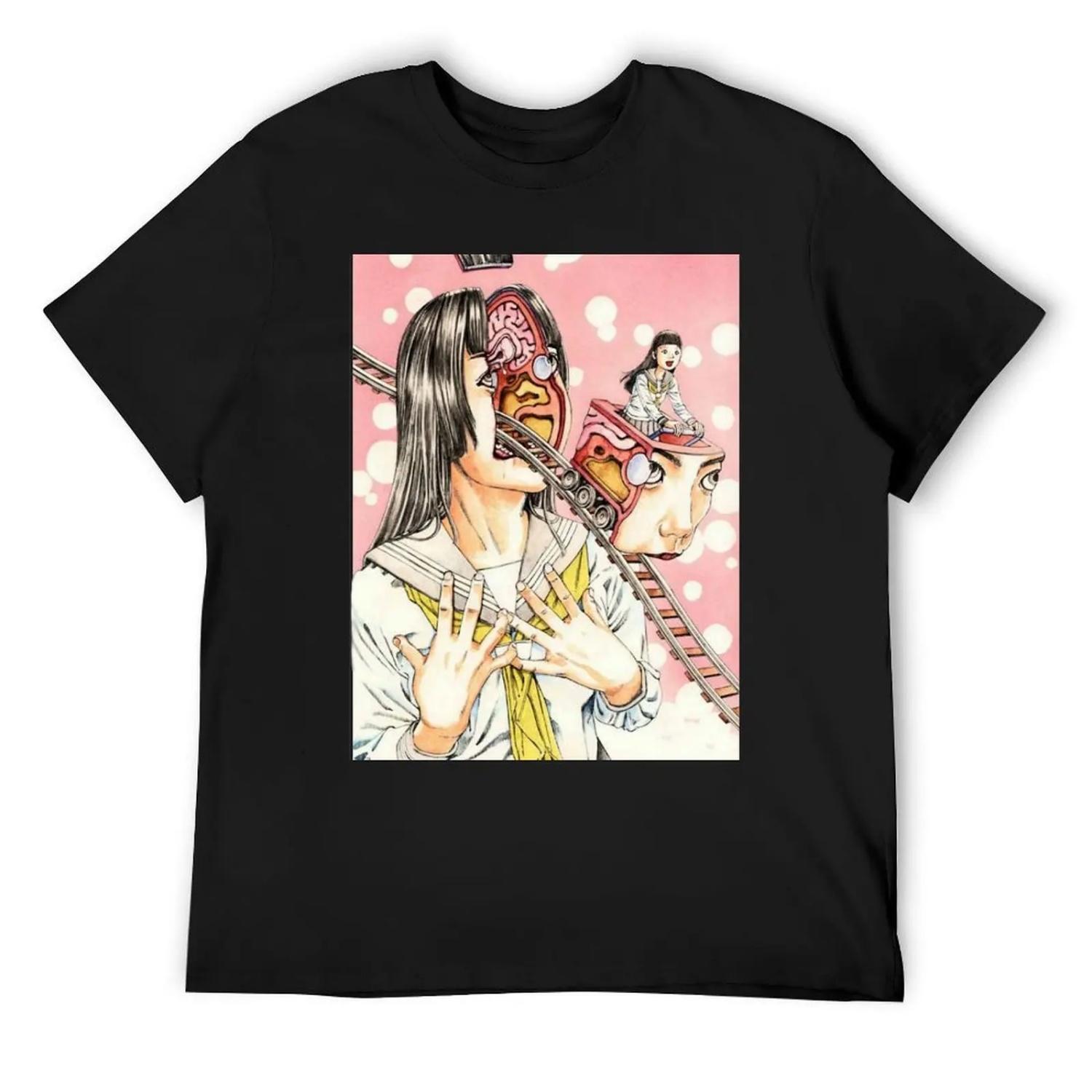 Shintaro Kago - Trainwreck T-Shirt man clothes graphic t shirts aesthetic clothes men t shirt XXXXXL чёрный