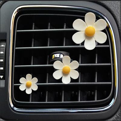 3Pcs/Set Alloy Car Perfume Decorative Clip Car Interior Decoration Daisy Scented Holder  Car