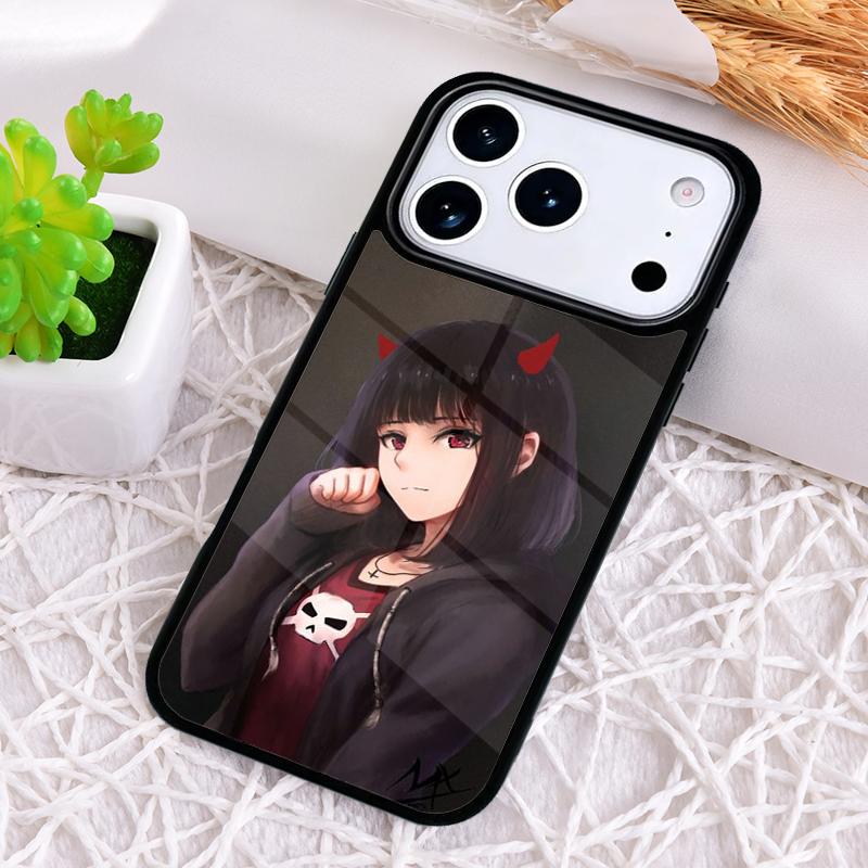 Anime Girl Mask Phone Case for iPhone 17 Air 16 15 11 12 14 13 Pro Max Shockproof Cover