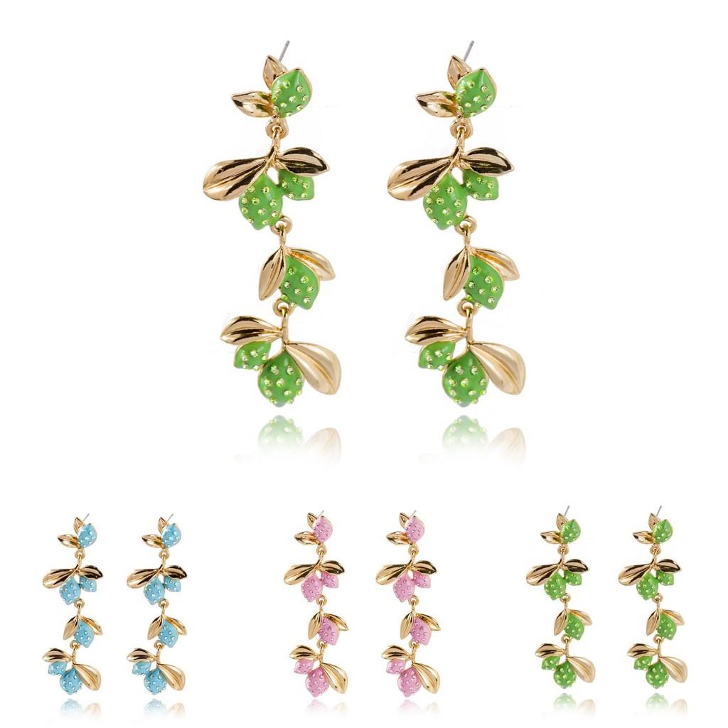 Colorful Alloy Fruit Dangle Earrings 2021 European And American Style