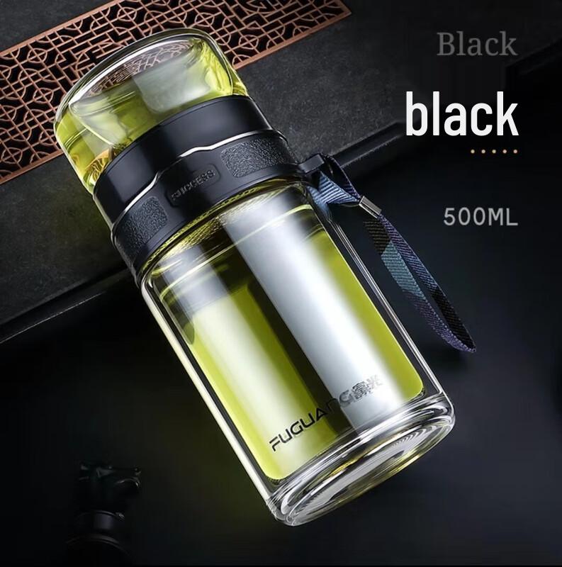 FUGUANG Double-Layer Glass Tea Infuser Bottle
