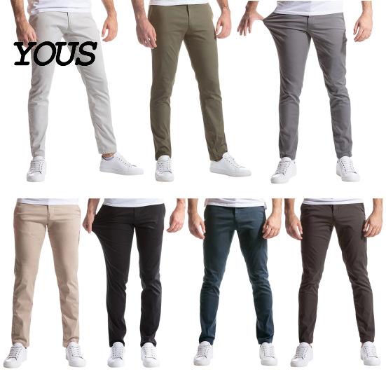 Slim Fit Stretch Chinos Men Twill Trousers, Pants, Solid Color Casual Business Attire for Straight Leg Pants Office Dating Daily Wear Soft Fabric