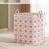 Portable With Handle Clothes Storage Bins Foldable Large Capacity Wardrobe Sorting Storage Bucket Dust-Proof Cherry Blossom