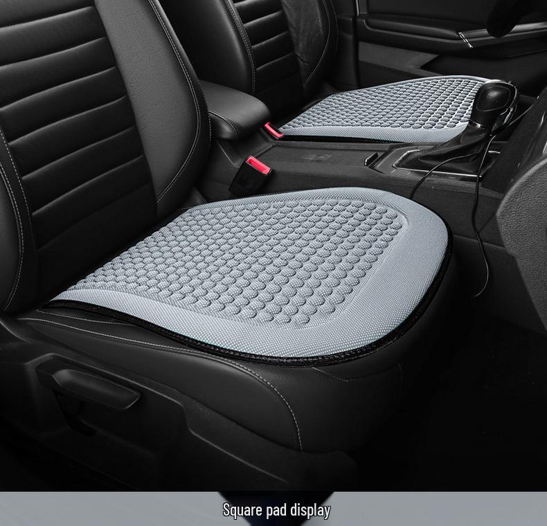 Universal Ice Silk Car Seat Cushion: Cooling, Breathable, Massage-Ready, Slim Waist Design for Year-Round Comfort