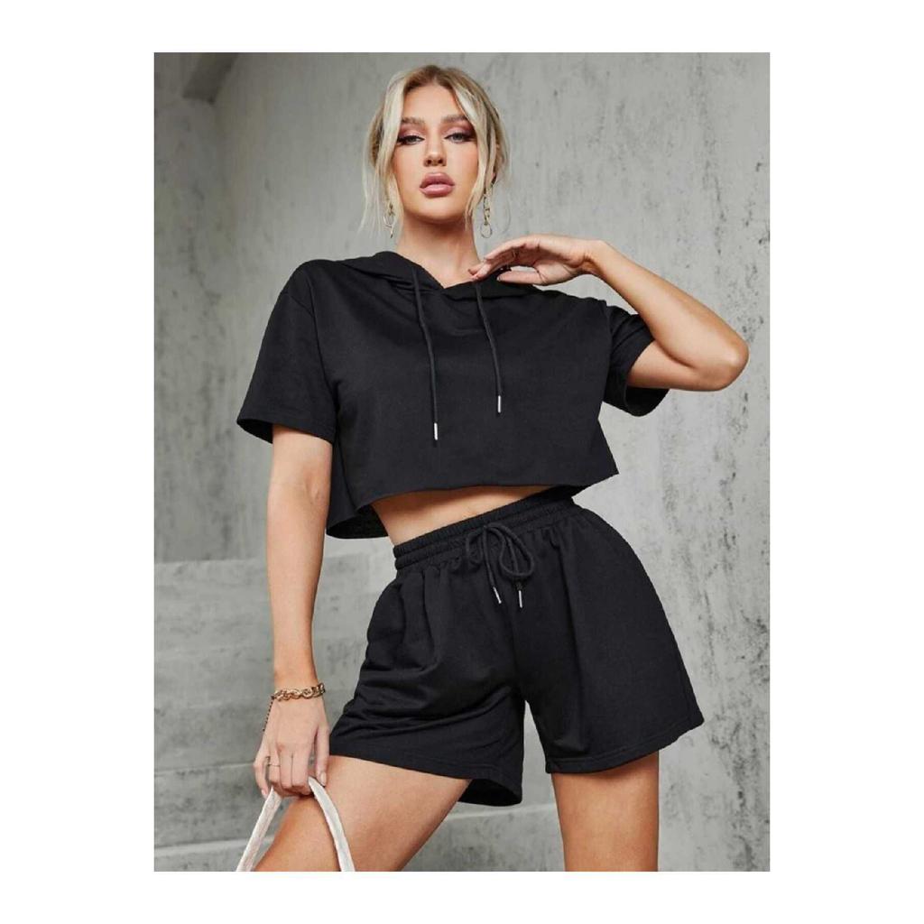 Szare damskie szorty z bawełny czesanej