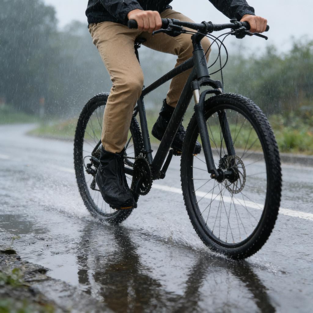 Rainproof  Shoe Covers, Reusable Foldable Proof Bottom Overshoes With Zipper For Outdoor Cycling Camping Fishing Travel Walking In Rain Snow And Mud