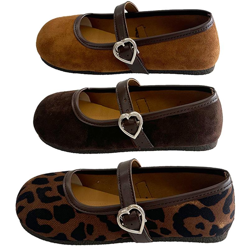 Leopard Print Women Mary Jane Shoes Fashion Shallow Butterfly-knot Flats Retro Style Ladies Comfort Soft Sole Ballerina Shoes