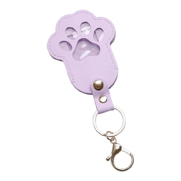 Portable Pet Memory Keeper Keychain Featuring Combined Photo Display And Hair Storage In Sturdy PU Case