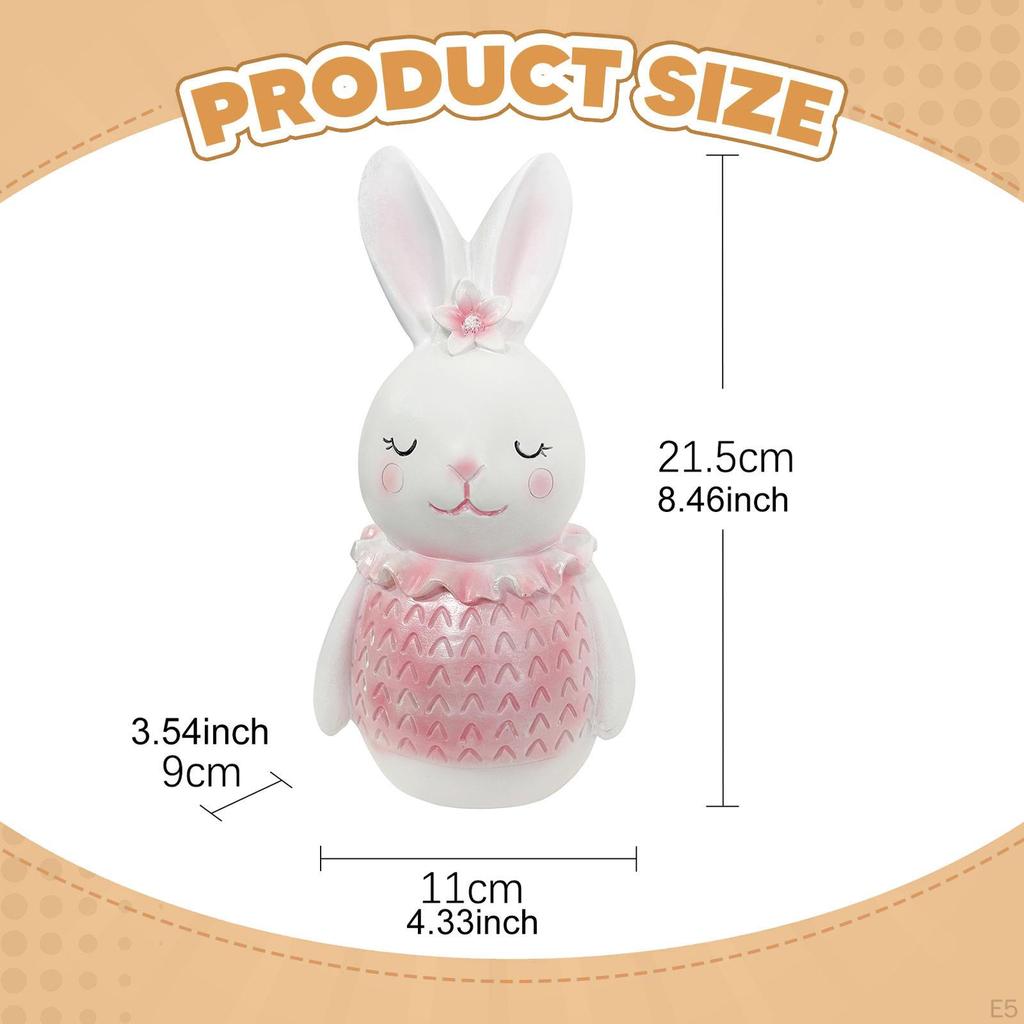 Statue Bunny Sculpture Collection Art Craft Housewarming Gift Easter Table Decoration Resin Figurine