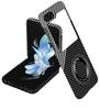 Case for Samsung Z Flip 7 6 5 4 3 Magnetic 360° Rotating Stand Carbon Fiber Texture Ultra-thin Protective Case Full Coverage