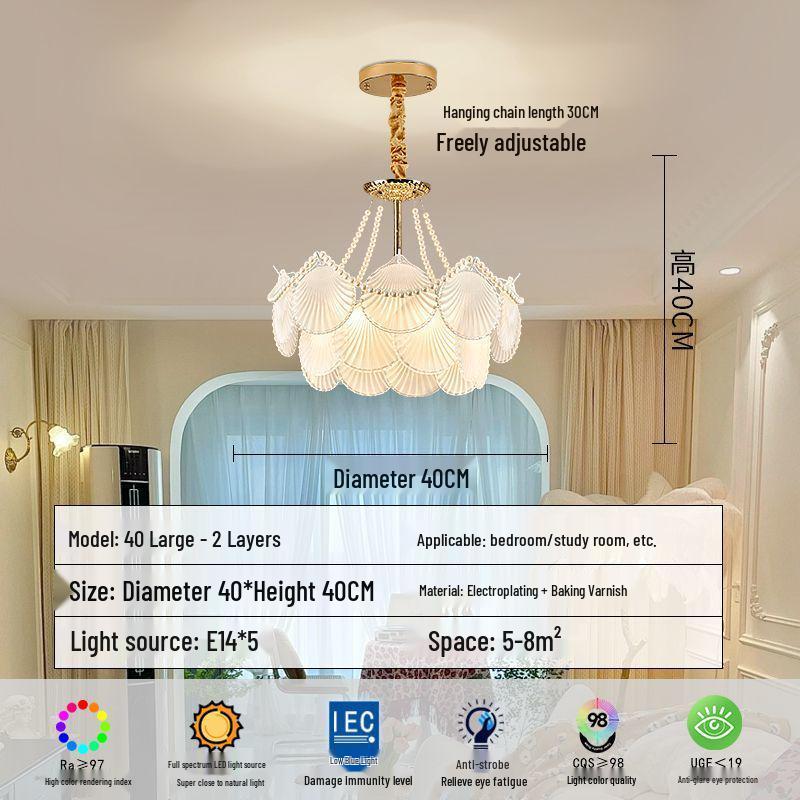 Modern French Crystal Pearl Chandelier for Living Room and Dining Room