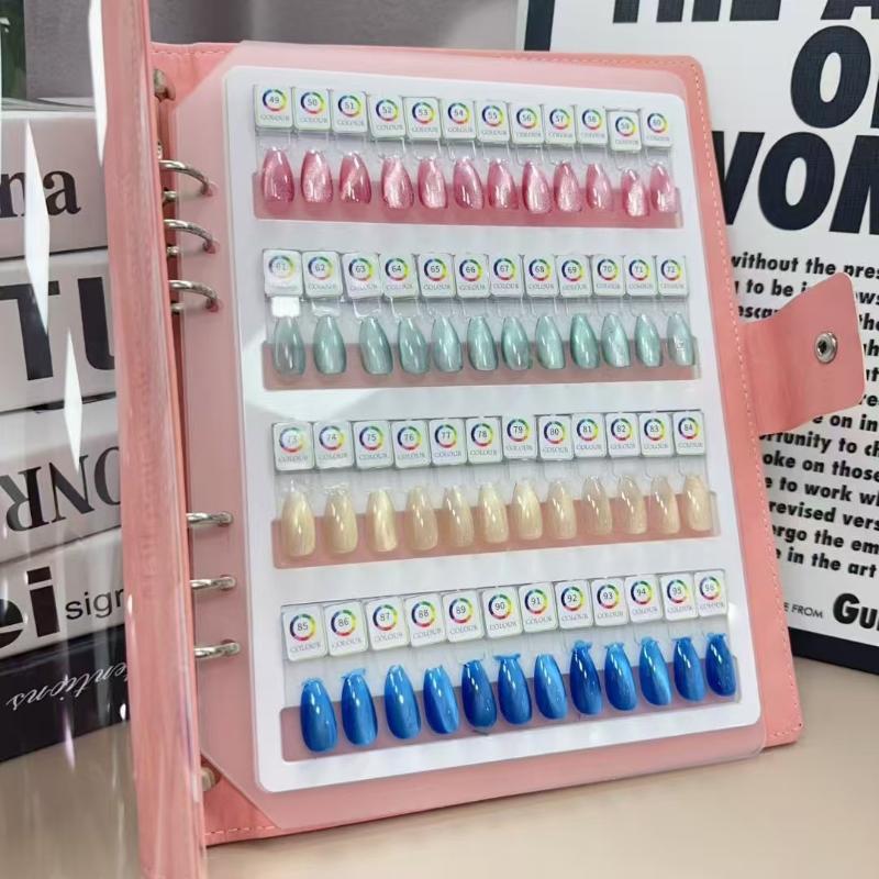 48/96/144/192 Colors Magnetic Tips Nail Art Swatch Book Manicure Color Test Storage Book Large Acrylic Works Display Color Card