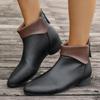 New Soft-soled Short Boots Women's Shoes and Chunk-heeled Shoes