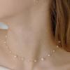 HAS HLD028 Silver Chain Pearl Necklace