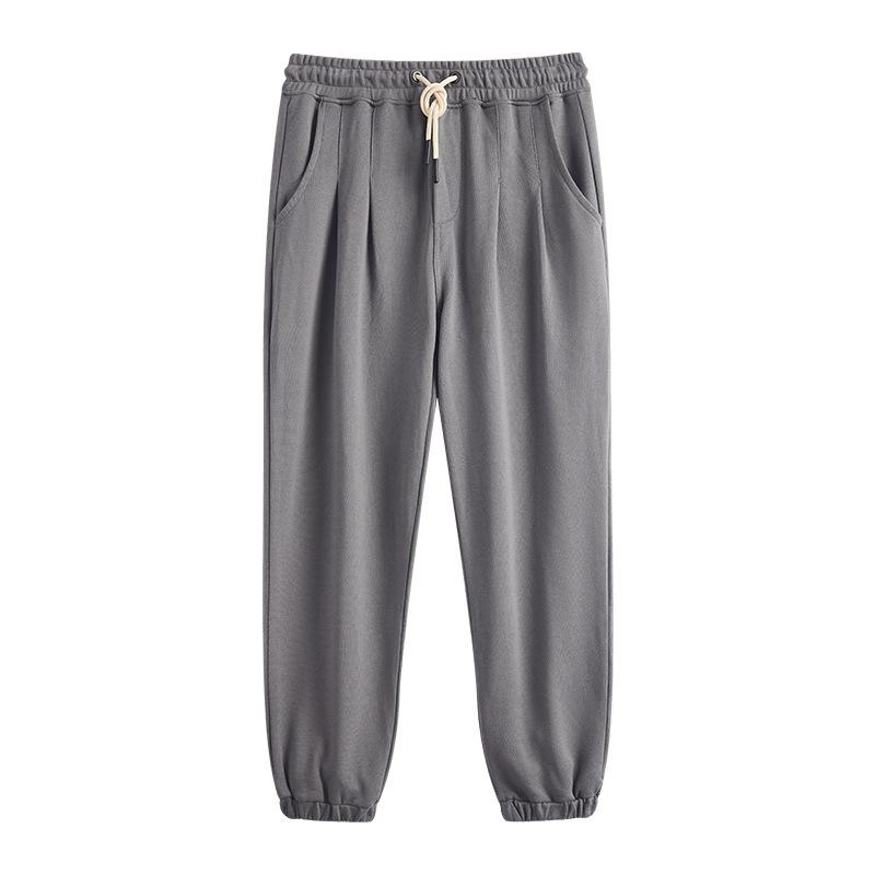 

Трендовые трикотажные леггинсы с завязками на завязках, повседневные свободные мужские спортивные штаны XXL линкор серый