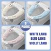 Niedliches Lamm Toilettensitzkissenbezug Waschbare Toilettenmatte Winter Weicher Wärmer Bezug Toilettensitzbezug Wiederverwendbare Badezimmeraccessoires