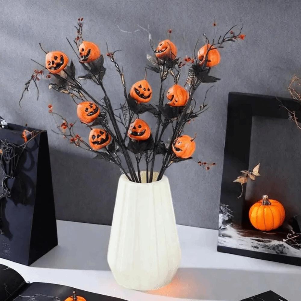 Maple Leaf Halloween Pumpkin Branch Realistic Pumpkin Stems  Farmhouse Holiday