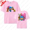POCOYO  Cartoon Character Family Matching Outfits Cotton Tshirts Gift Short Sleeve Crew Neck Tops Funny Summer Tee Ropa Mujer