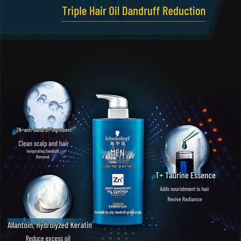 Schwarzkopf Men s Volcanic Rock Oil Control Anti-Dandruff Shampoo
