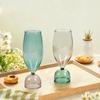 Color Blocking Colored Glass Cup ins wind resistant high-temperature household water cup dessert cup milk tea cup coffee cup