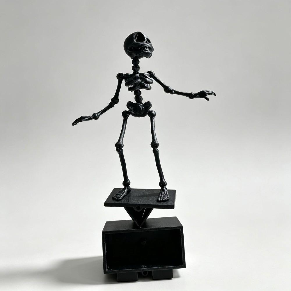 Plastic Dancing Skeleton Aquarium Ornament with Air Tube Animated Skeletons Statue  Halloween Decor