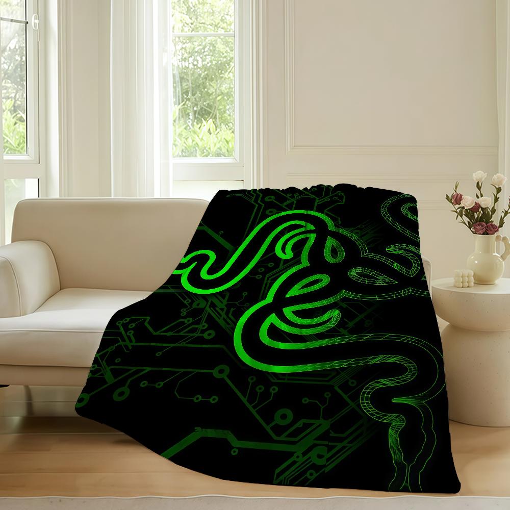 Fashion print R-Razer Blanket For Sofa Office Bed Plane Travel Sleep Read Relax Camping Soft And Warm