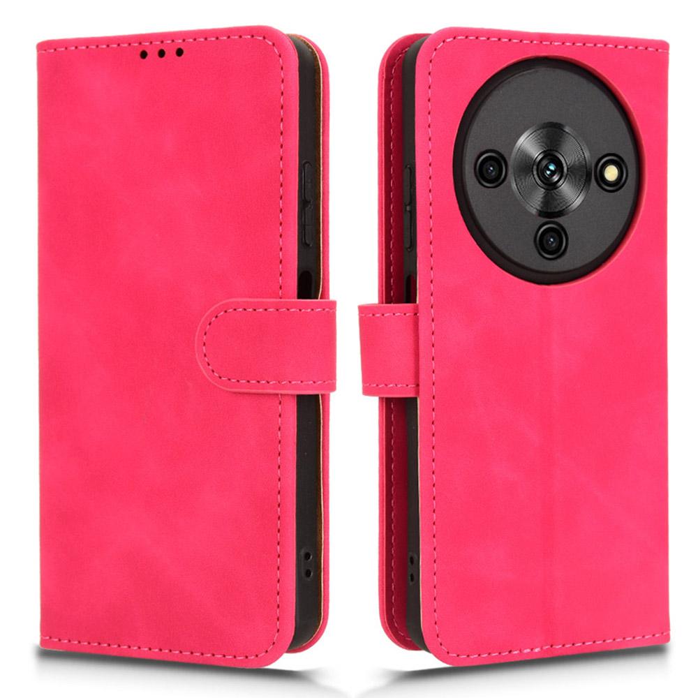 

For ZTE Blade A76 5G Leather Case Skin Feel Anti Drop Wallet Flip Phone Cover Rose