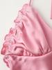 Silk Satin V-neck Backless Spaghetti Strap A-line Dress for Women - New European American Style