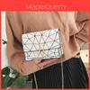 Mini Bolsa de Ombro em PU Estilo de Rua Para Mulheres Com Alça de Corrente e Fecho de Cadeado
