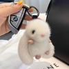 Faux Mink Fur Rabbit Plush Keychain - Premium Backpack Charm & Birthday Gift