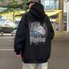 Herr överdimensionerad huvtröja: Amerikansk Casual Streetwear, Höst/Vinter 2025 Stil