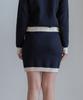 SELITIO Women'S Line Point Soft Knit Skirt Navy
