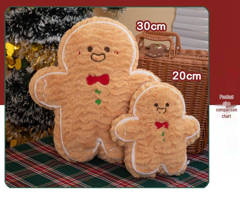 Cute Christmas Cushion Plush Toy: Tree, Cookie Man, Gift Box Doll